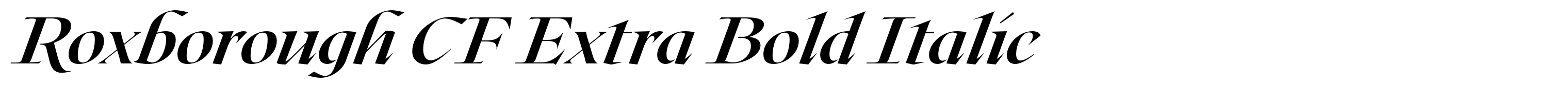 Roxborough CF Extra Bold Italic